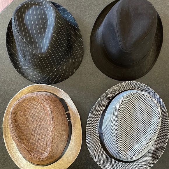 Lot of 4 Fedoras - see pictures for colors and sizes - Picture 1 of 9